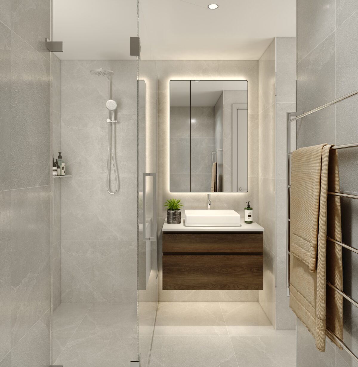 Elevation Northcote apartment interior - bathroom