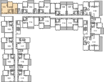 Onewa Level 1 Floor Plan - Elevation Northcote Apartments