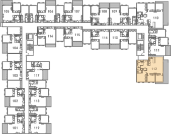 Onewa Level 1 Floor Plan - Elevation Northcote Apartments