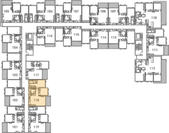 Onewa Level 1 Floor Plan - Elevation Northcote Apartments