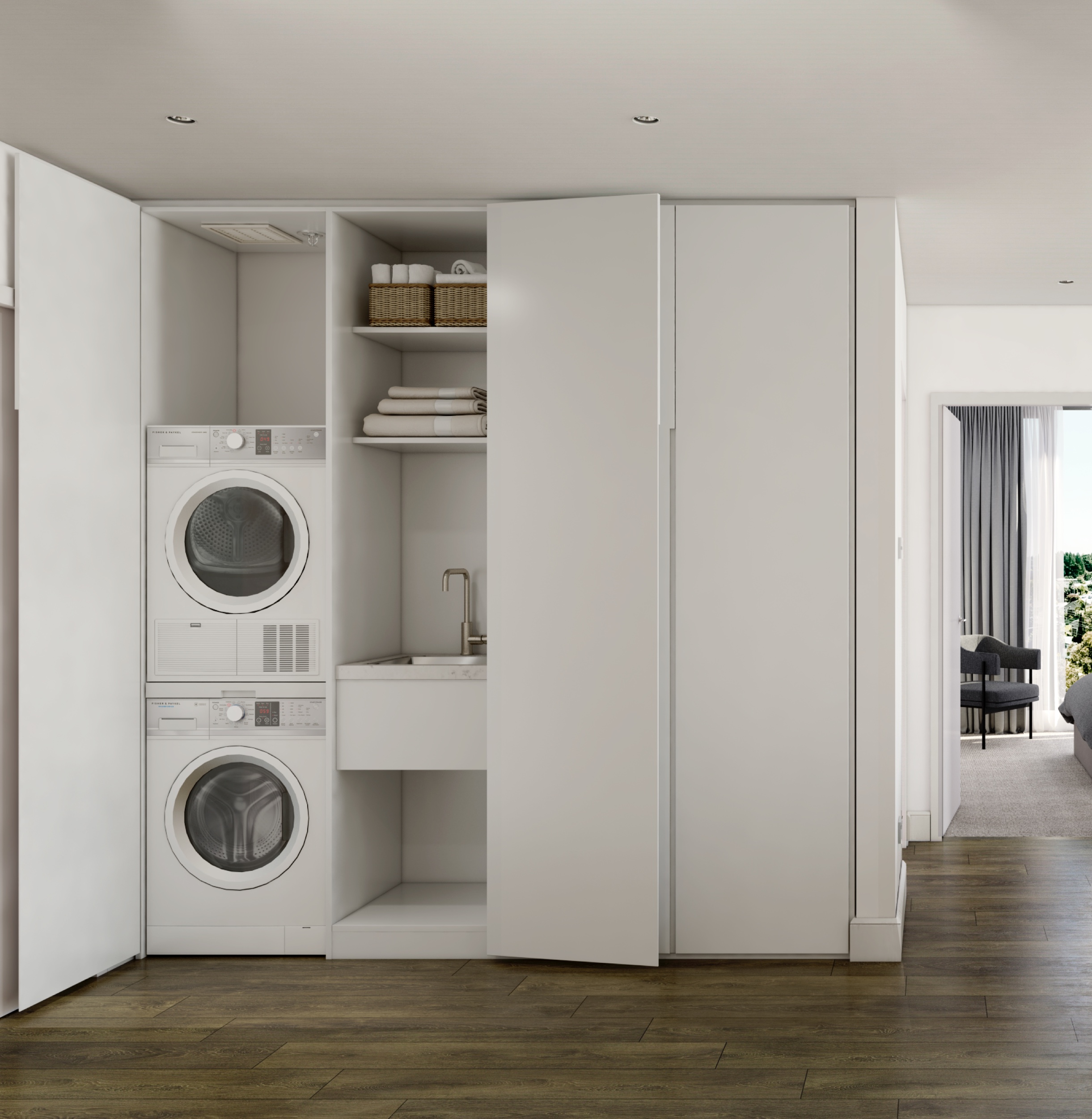 Elevation Northcote market apartment laundry